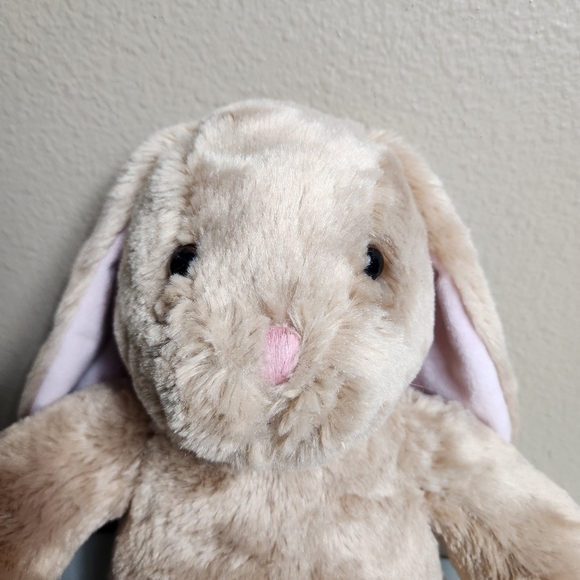 Build-A-Bear Pawlette Tan Floppy Eared Bunny Rabbit Curved 14" - Picture 2 of 9